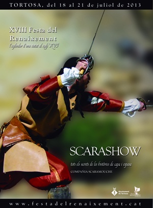 Cartell Scarashow Cie. Scaramouche Festa del Renaixement